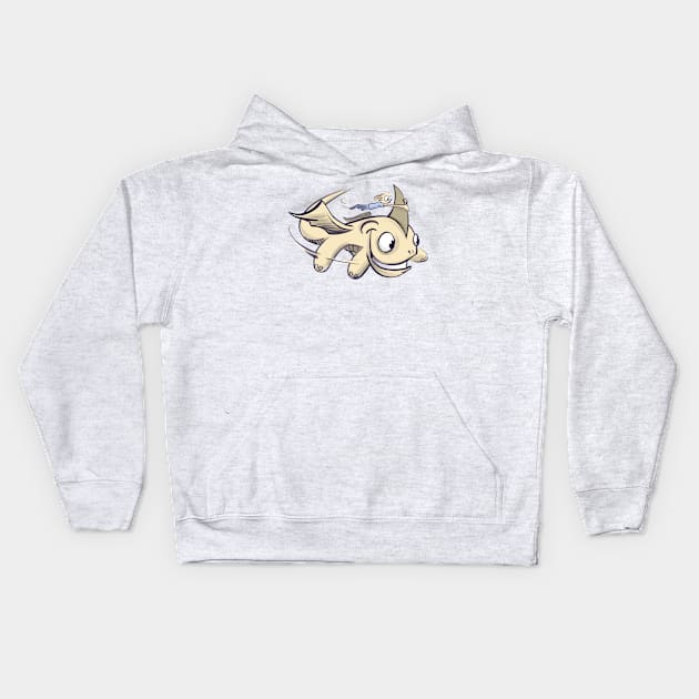 Dragon Shark Kids Hoodie by Jason's Doodles